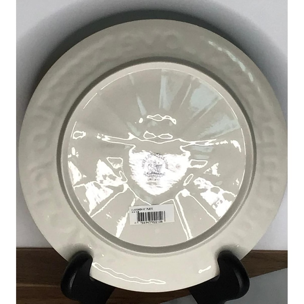 Belleek Irish Claddagh Decorative Plate 9" White Ceramic Love Loyalty Friendship - Picture 10 of 10